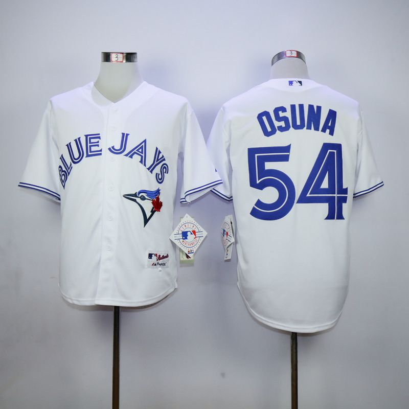 Men Toronto Blue Jays 54 Osuna White MLB Jerseys